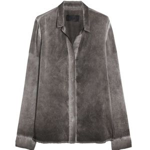 RtA Faded washed-silk blouse